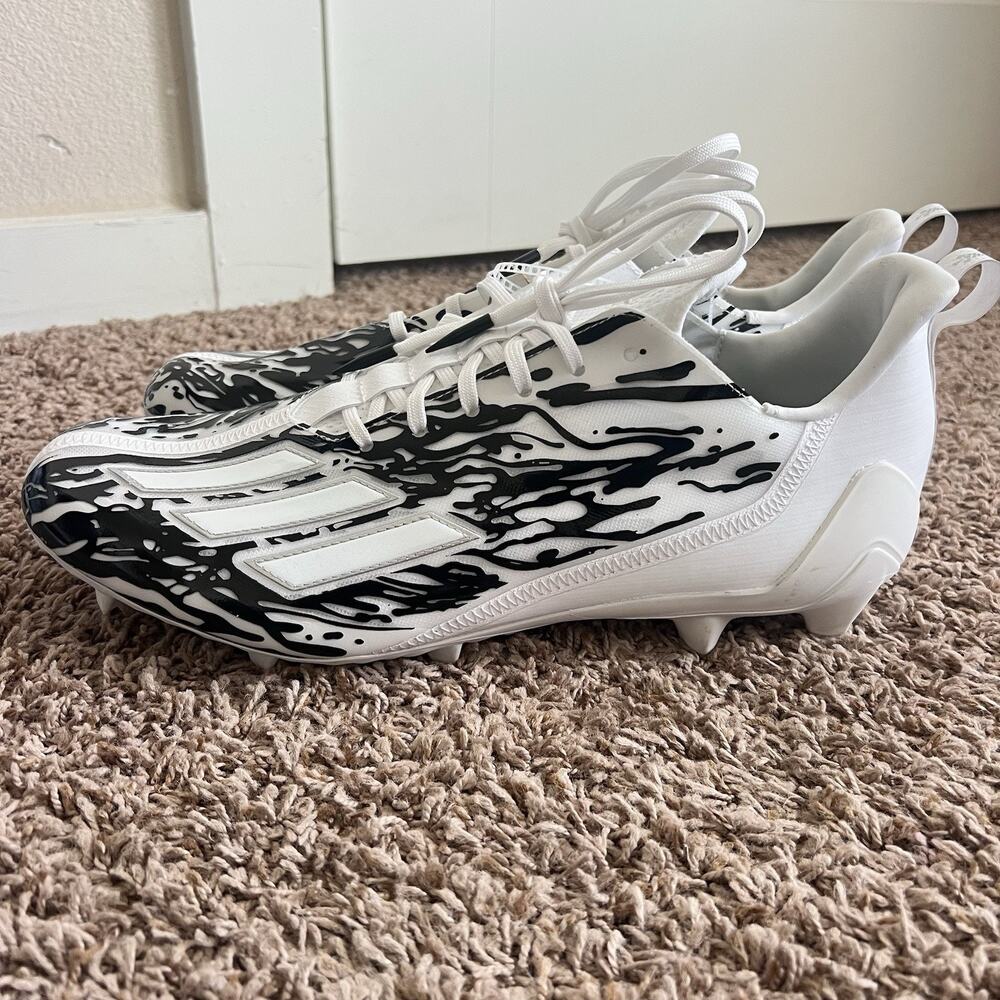 Adidas Adizero 12.0 Poison Football Cleats Men's Sizes Black White Sz 16 - Picture 7 of 13